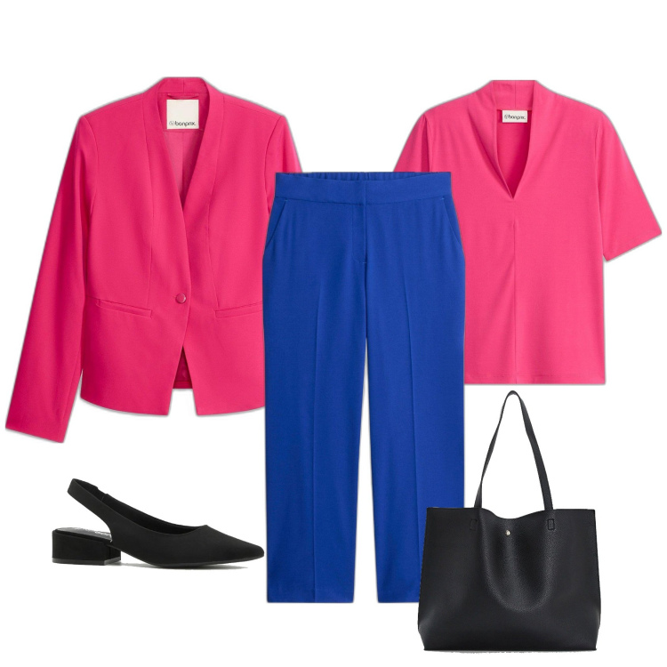Outfit femme - Full colors. Style Basique pour Bureau. Assortir avec t-shirts, chaussures à talon, pantalon , blazers, sacs tote.