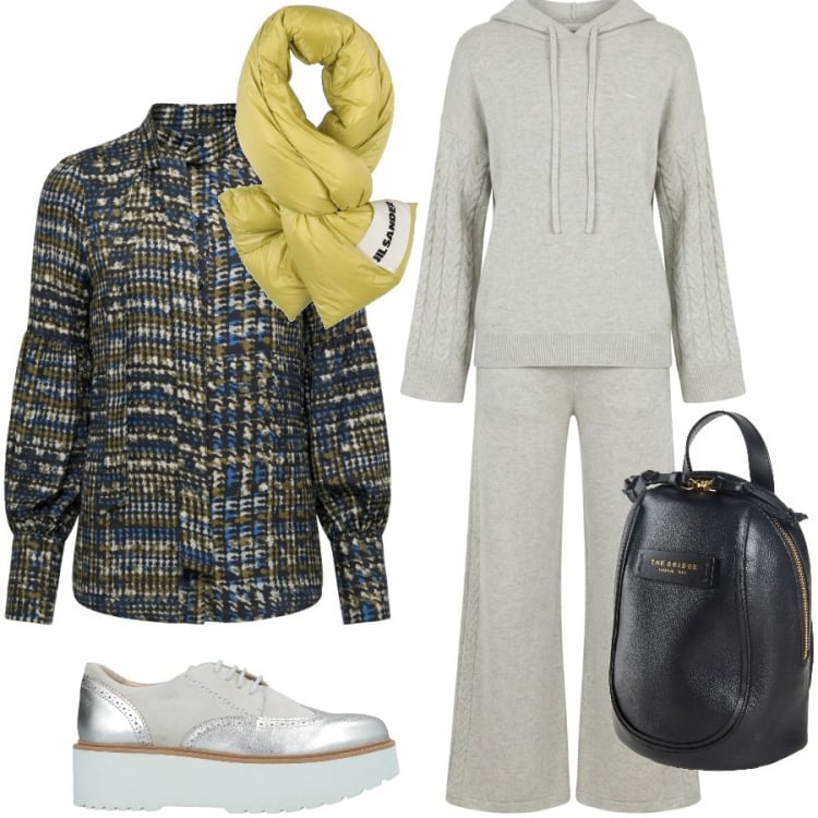 Outfit donna - Urban style. Stile Urban per Tutti i giorni. Abbinamento con scarpe stringate, zaini, sciarpe, tute, camicie.