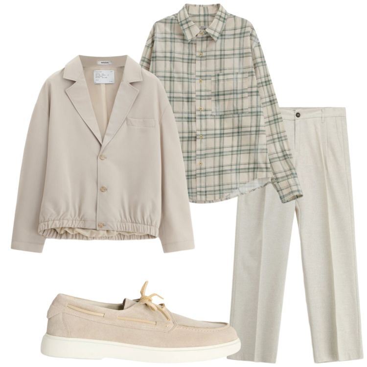 Outfit uomo - New crew Imperial. Stile Urban per Tutti i giorni. Abbinamento con scarpe stringate, camicie, pantaloni, giacche.