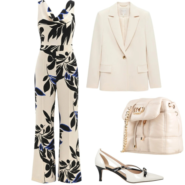 Outfit donna - Total look #2371975. Stile Chic per Cerimonia. Abbinamento con décolleté, valigie, tute, blazer.