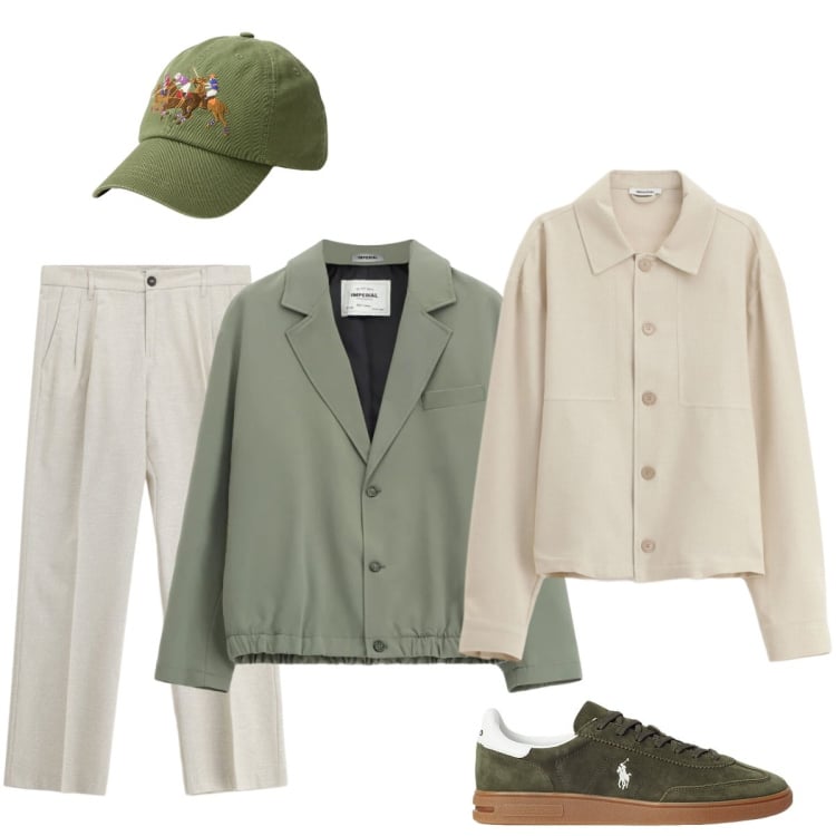 Outfit uomo - Total look #2372023. Stile Trendy per Tutti i giorni. Abbinamento con pantaloni, camicie, giacche, sneakers, cappelli.