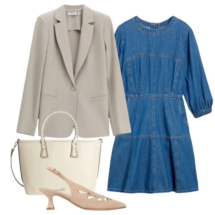 Outfit donna - Balze bon ton. Stile Bon Ton per Tutti i giorni. Abbinamento con décolleté, vestiti, blazer, shopping bag.