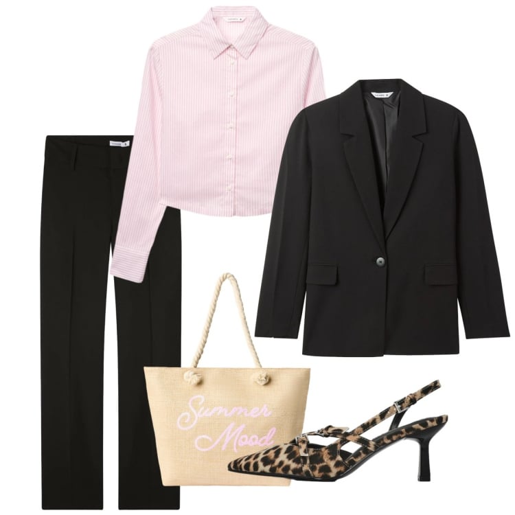 Outfit donna - Terranova Glam Events: il completo è il. Stile Bon Ton per Ufficio. Abbinamento con borse tote, pantaloni, décolleté, camicie, blazer.