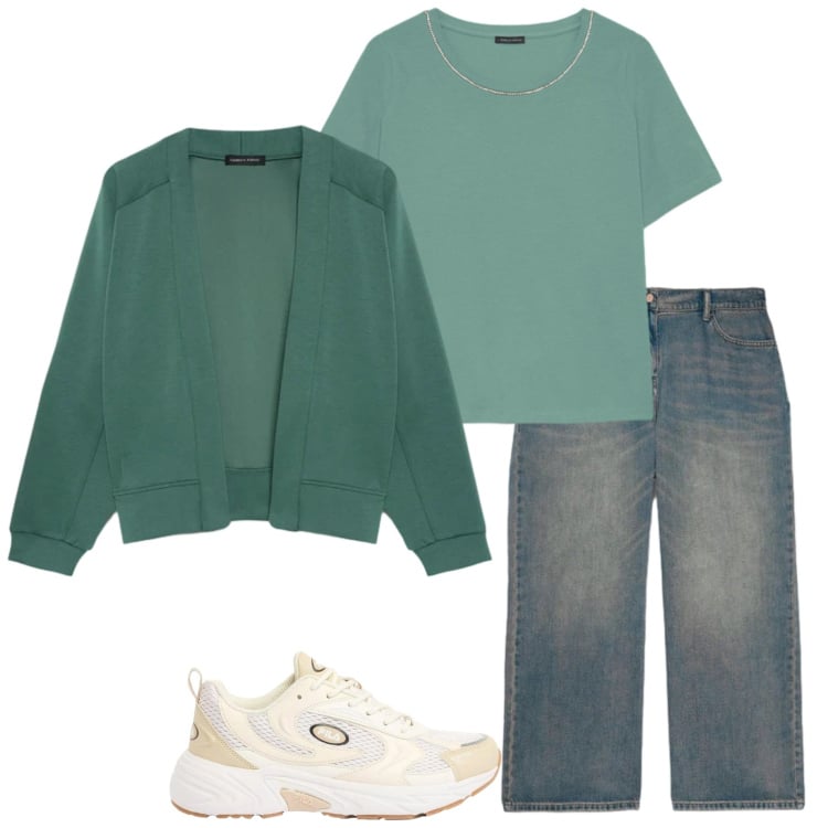 Outfit donna - Fiorella Rubino. Stile Casual per Tutti i giorni. Abbinamento con sneakers, felpe, jeans, t-shirt.