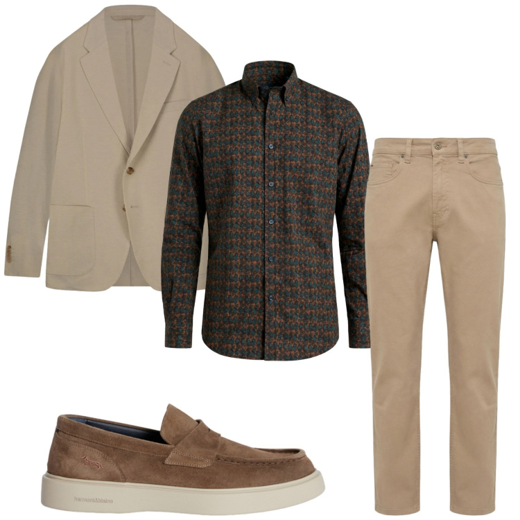 Outfit uomo - Total look #2372426. Stile Business/Elegante per Ufficio. Abbinamento con scarpe stringate, camicie, pantaloni, giacche.