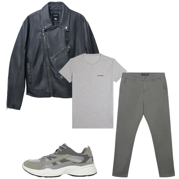 Outfit uomo - Total look #2372435. Stile Casual per Tutti i giorni. Abbinamento con t-shirt, sneakers, pantaloni chino, giacche.
