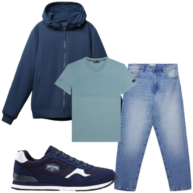 Outfit uomo - Total look #2372451. Stile Casual per Tutti i giorni. Abbinamento con sneakers, t-shirt, giacche, jeans.