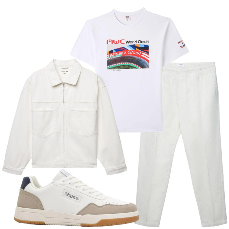 Outfit uomo - Total look #2372455. Stile Casual per Tutti i giorni. Abbinamento con sneakers, t-shirt, pantaloni, giacche.