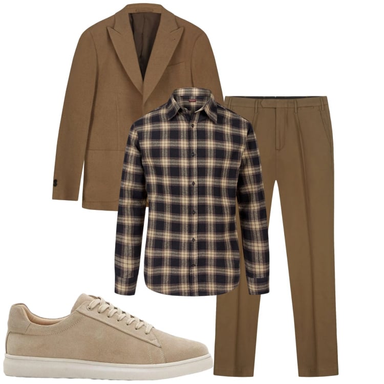 Outfit uomo - Total look #2372462. Stile Trendy per Serata speciale. Abbinamento con sneakers, camicie, giacche, pantaloni.