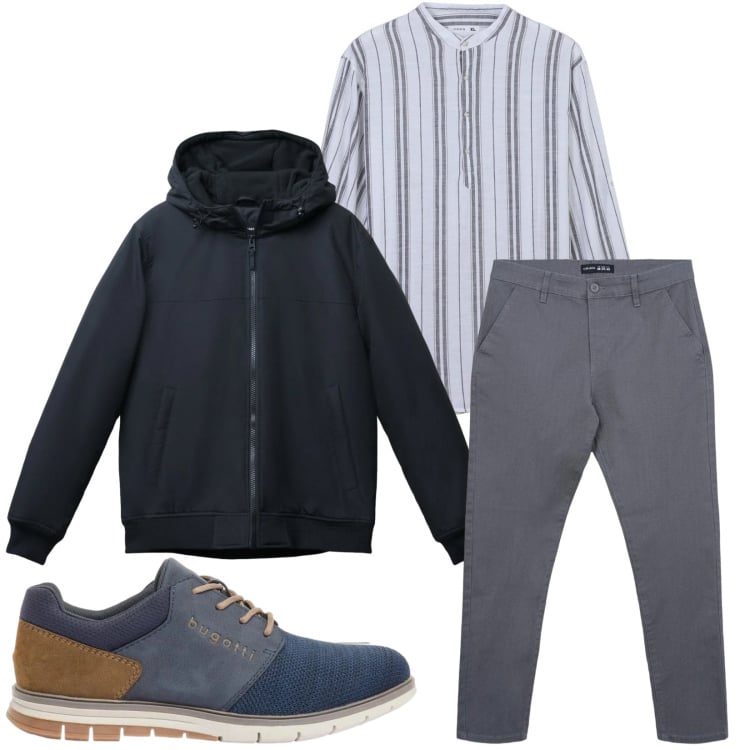 Outfit uomo - Total look #2372466. Stile Trendy per Tutti i giorni. Abbinamento con scarpe stringate, camicie, pantaloni chino, giacche.
