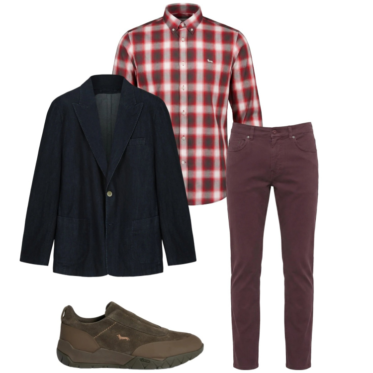Outfit uomo - Total look #2372498. Stile Trendy per Serata speciale. Abbinamento con camicie, pantaloni, sneakers, giacche.