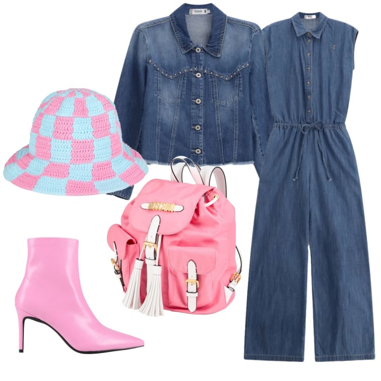 Outfit donna - Total look #2372745. Stile Chic per Serata fuori. Abbinamento con zaini, cappelli, stivaletti, blazer, tute.