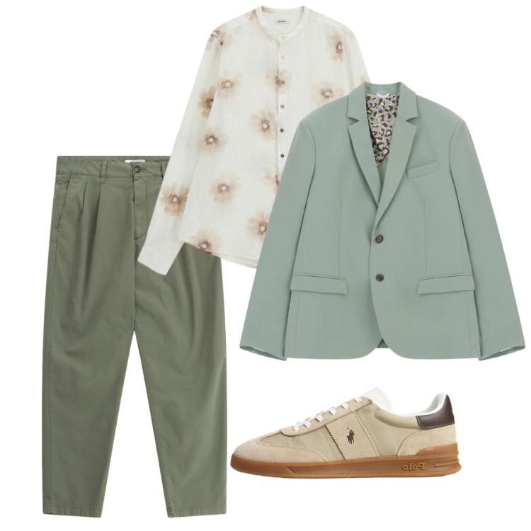 Outfit uomo - Imperial - The New Crew SS 2026. Stile Trendy per Tutti i giorni. Abbinamento con giacche, camicie, pantaloni, sneakers.