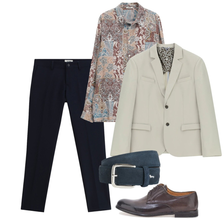 Outfit uomo - Imperial - The New Crew SS 2026. Stile Trendy per Serata speciale. Abbinamento con camicie, giacche, pantaloni, cinture, scarpe stringate.