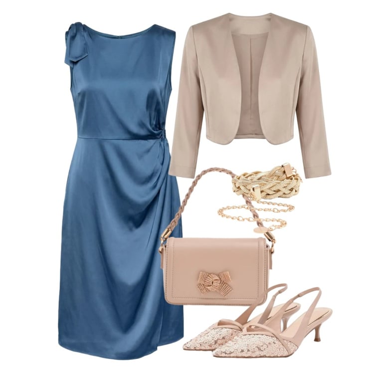 Outfit donna - Abiti che si muovono con te - Focus Donn. Stile Glamour per Cerimonia. Abbinamento con vestiti, pochette, cinture, blazer, décolleté.