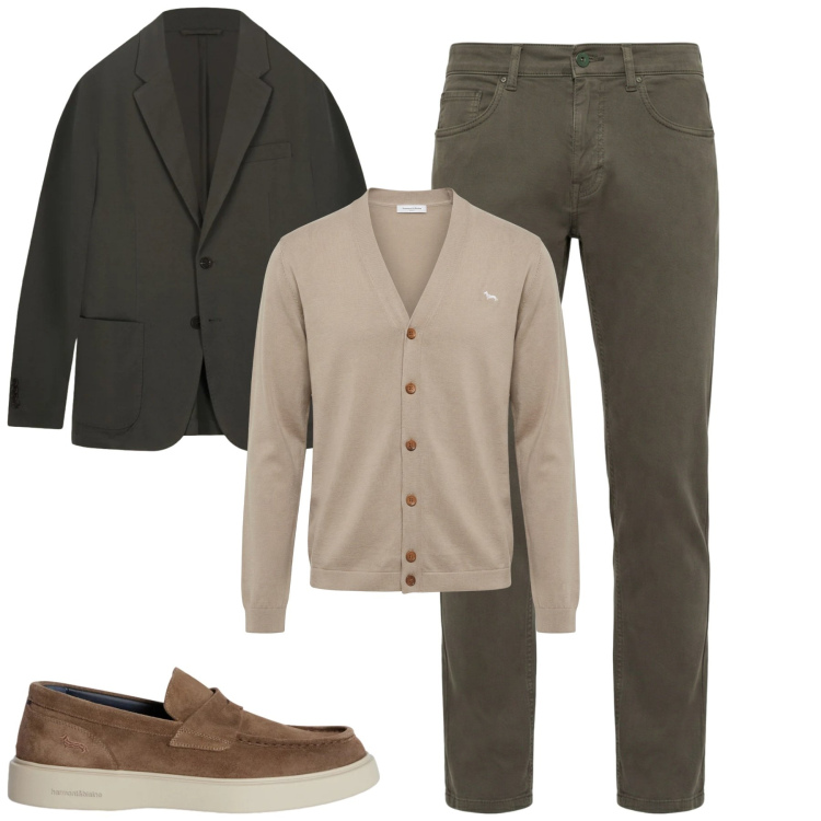 Outfit uomo - Total look #2373084. Stile Urban per Tutti i giorni. Abbinamento con scarpe stringate, pantaloni, cardigans, giacche.