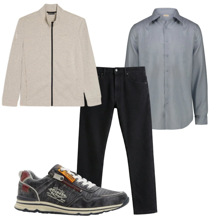 Outfit uomo - Il grigio e il nero. Stile Casual per Tutti i giorni. Abbinamento con sneakers, jeans, felpe, camicie.