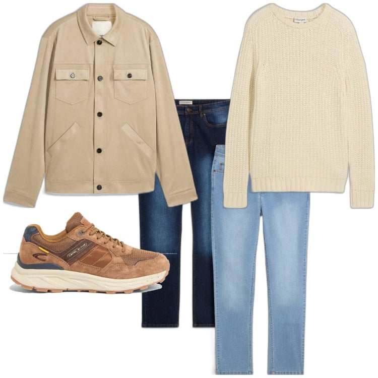 Outfit homme - Biker Rock #66. Style Biker Rock pour Tous les jours. Assortir avec jean coupe droite, pulls, vestes, sneakers.