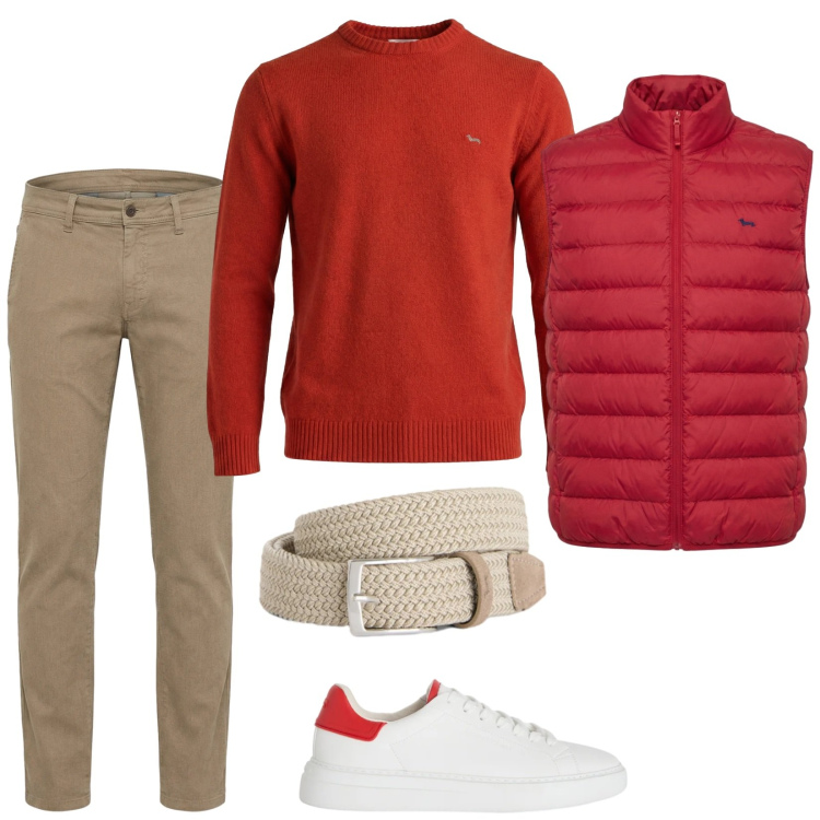 Outfit uomo - Total look #2373364. Stile Casual per Tutti i giorni. Abbinamento con cinture, piumini, sneakers, pantaloni, pullovers.