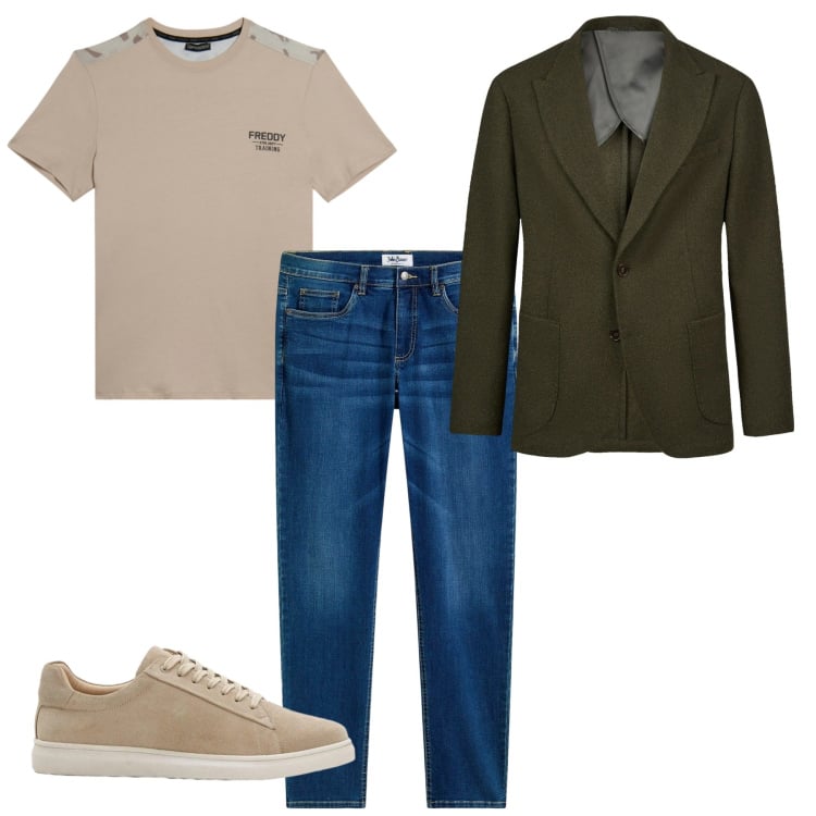 Outfit uomo - Sempre in giacca. Stile Casual per Tutti i giorni. Abbinamento con jeans, sneakers, t-shirt, giacche.