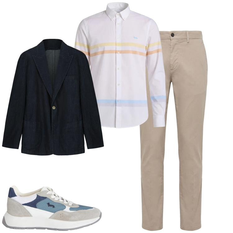 Outfit uomo - Total look #2373386. Stile Urban per Tutti i giorni. Abbinamento con sneakers, pantaloni, camicie, giacche.