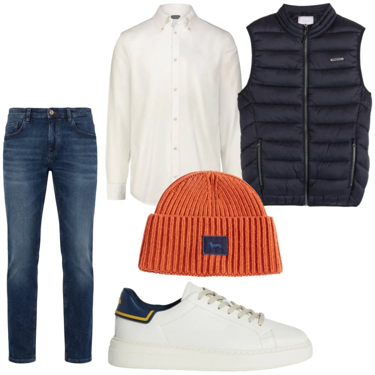 Outfit uomo - Urbsn. Stile Urban per Tutti i giorni. Abbinamento con sneakers, jeans, berretti, piumini, camicie.