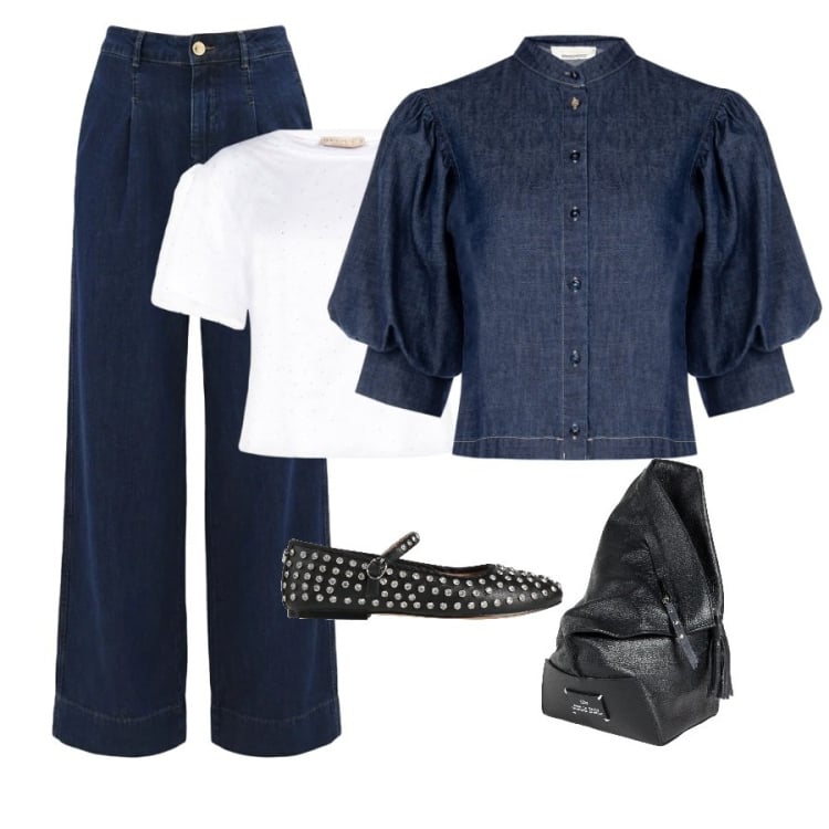 Outfit donna - leggerezza e libertà di giorno. Stile Casual per Tutti i giorni. Abbinamento con ballerine, zaini, t-shirt, camicie a manica corta, jeans dritti.