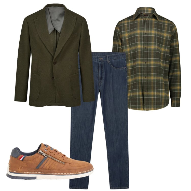 Outfit uomo - Ordinato. Stile Casual per Tutti i giorni. Abbinamento con sneakers, giacche, jeans, camicie.