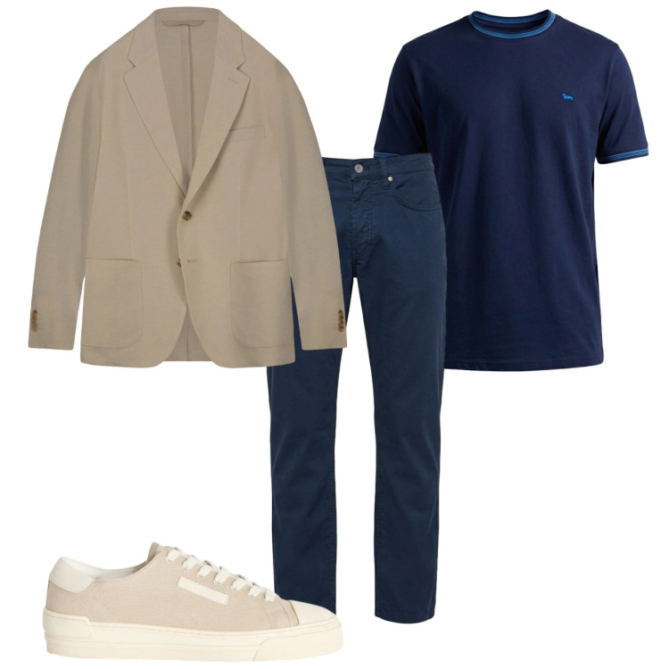 Outfit uomo - Total look #2373784. Stile Casual per Tutti i giorni. Abbinamento con sneakers, t-shirt, pantaloni, giacche.