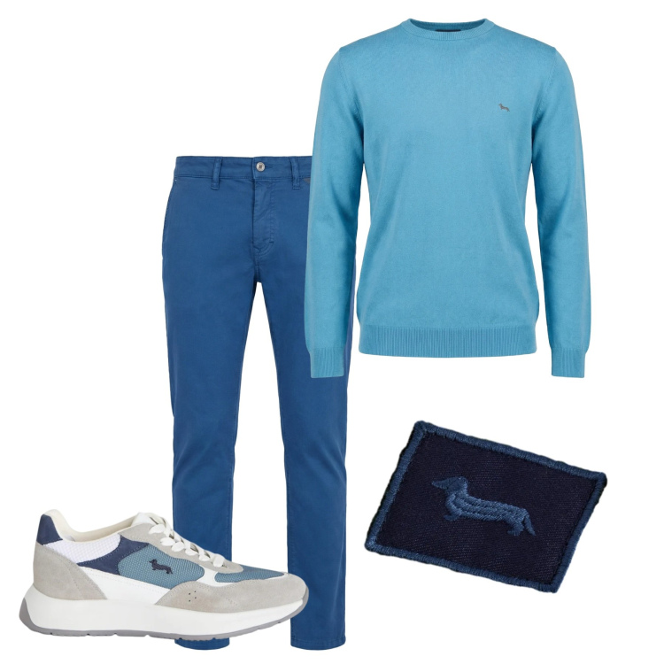 Outfit uomo - Total look #2373785. Stile Casual per Tutti i giorni. Abbinamento con pantaloni, sneakers, sciarpe, pullovers.