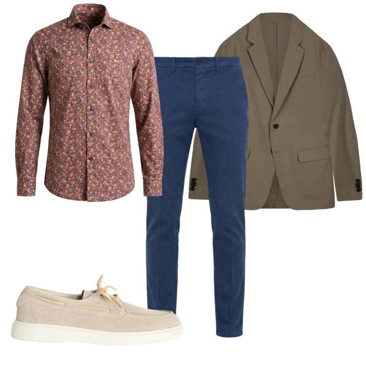 Outfit uomo - Total look #2373815. Stile Casual per Tutti i giorni. Abbinamento con scarpe stringate, camicie, pantaloni chino, giacche.