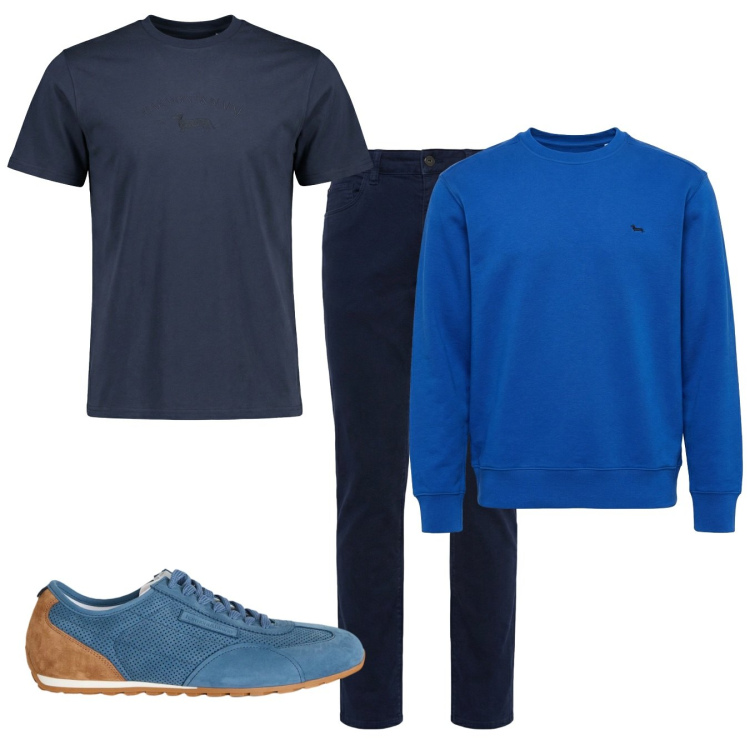 Outfit uomo - Total look #2373934. Stile Casual per Tutti i giorni. Abbinamento con sneakers, t-shirt, felpe, pantaloni.