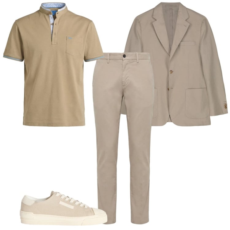 Outfit uomo - Total look #2373940. Stile Casual per Tutti i giorni. Abbinamento con sneakers, pantaloni, polo, giacche.
