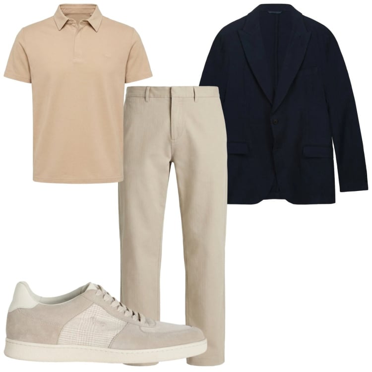 Outfit uomo - Total look #2373942. Stile Casual per Tutti i giorni. Abbinamento con polo, sneakers, pantaloni cargo, giacche.