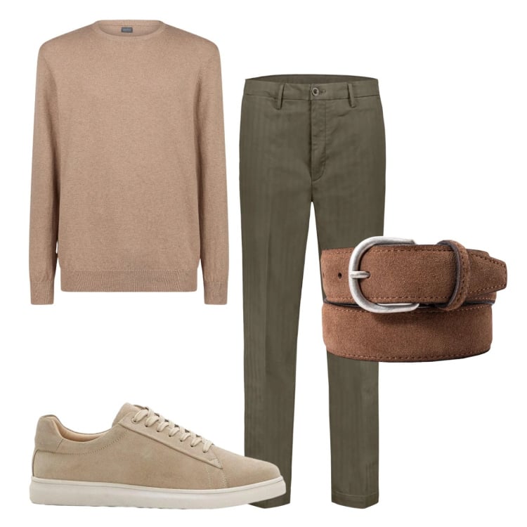 Outfit uomo - Total look #2373964. Stile Casual per Tutti i giorni. Abbinamento con sneakers, pantaloni, maglieria, cinture.