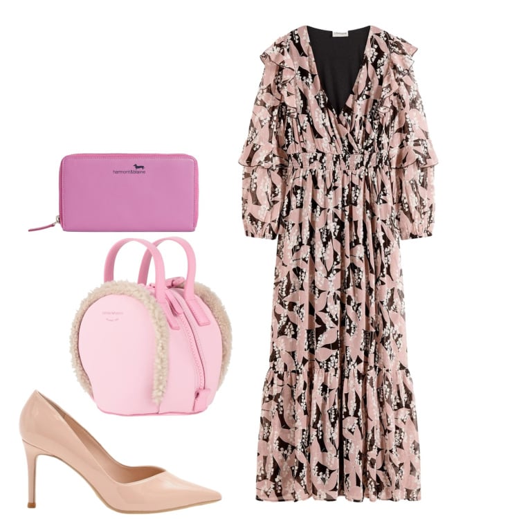 Outfit donna - Pink. Stile Romantica per Tutti i giorni. Abbinamento con zaini, vestiti, portafogli, décolleté.