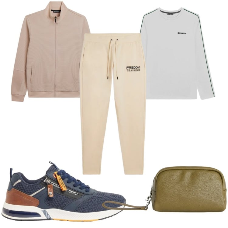 Outfit uomo - Total look #2374096. Stile Casual per Tutti i giorni. Abbinamento con sneakers, borse sportive, felpe, pantaloni, t-shirt.
