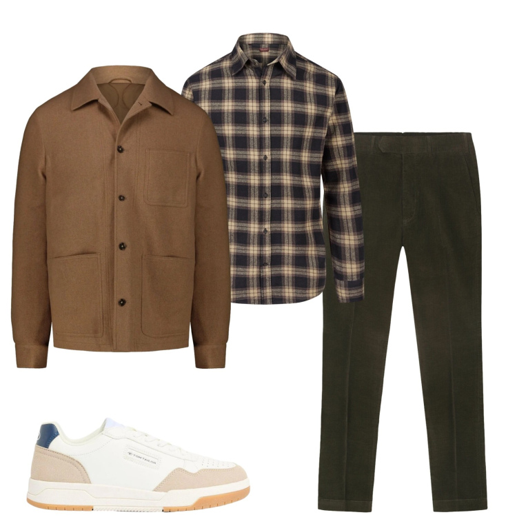 Outfit uomo - City. Stile Urban per Tutti i giorni. Abbinamento con sneakers, camicie, cappotti, pantaloni.