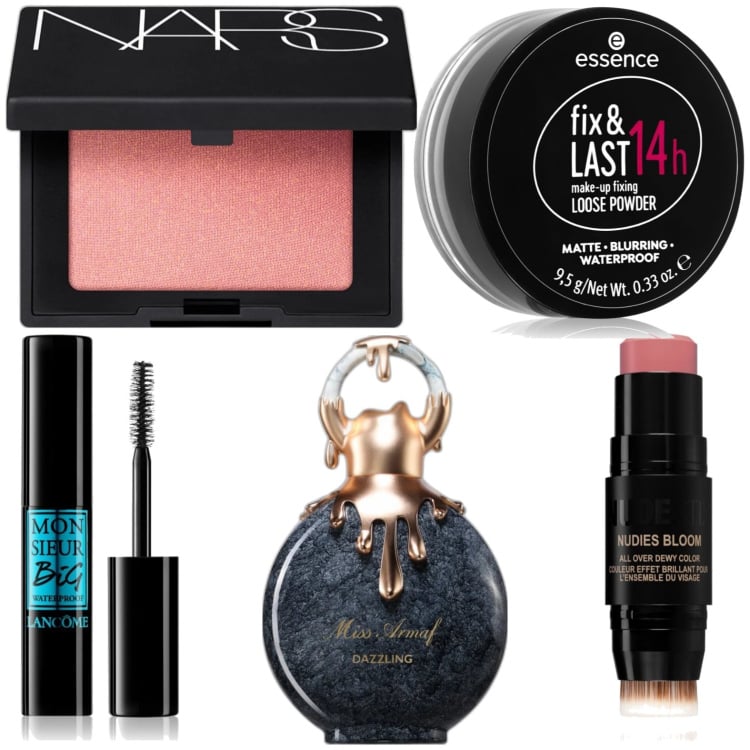 Outfit donna - Beauty-box. Abbinamento con mascara, ombretti, ciprie, blush, profumi.