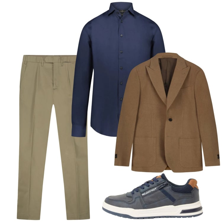 Outfit uomo - Primavera. Stile Casual per Tutti i giorni. Abbinamento con sneakers, camicie, pantaloni, giacche.