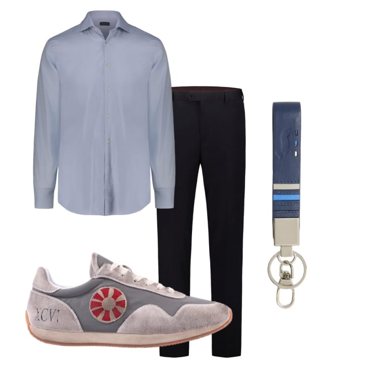 Outfit uomo - Total look #2374270. Stile Casual per Tutti i giorni. Abbinamento con portachiavi, pantaloni, sneakers, camicie.