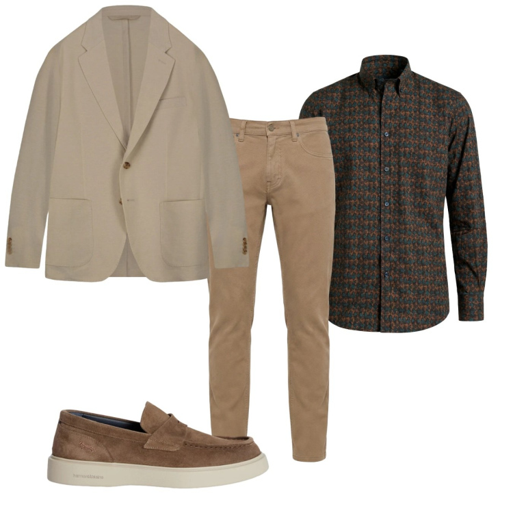Outfit uomo - Total look #2374273. Stile Casual per Tutti i giorni. Abbinamento con scarpe stringate, pantaloni, camicie, giacche.