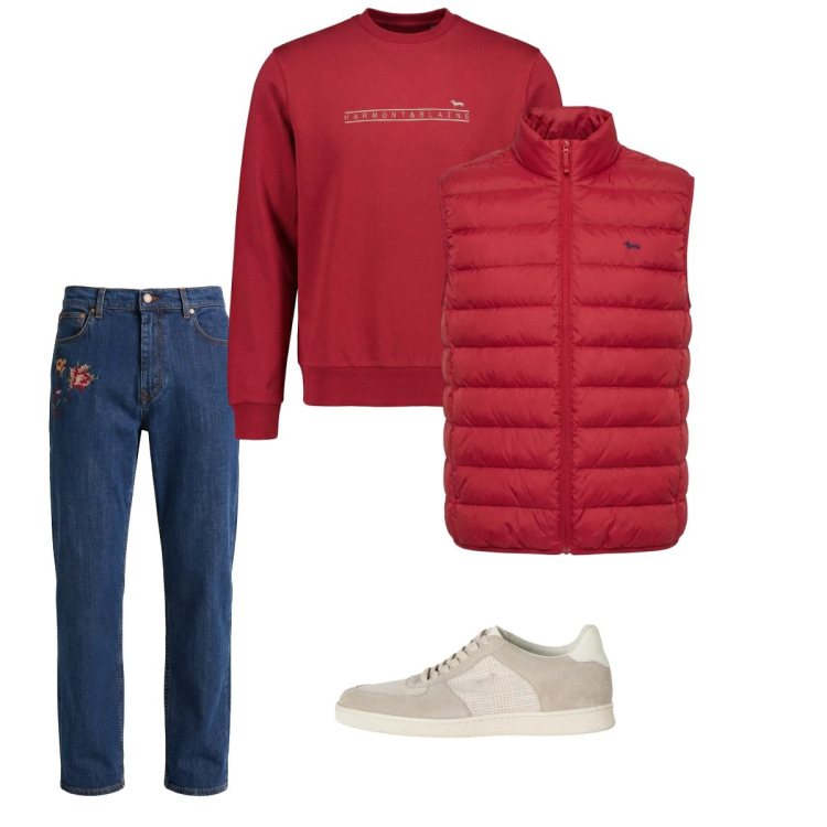 Outfit uomo - Marzo. Stile Casual per Tutti i giorni. Abbinamento con felpe, piumini, sneakers, jeans.