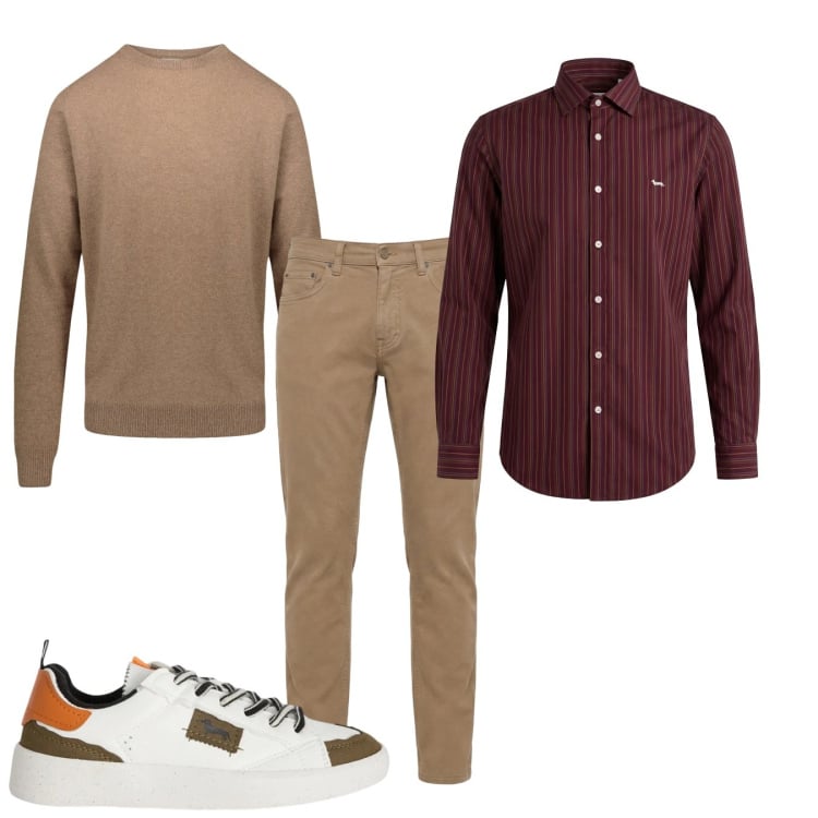 Outfit uomo - Total look #2374287. Stile Casual per Tutti i giorni. Abbinamento con sneakers, pantaloni, camicie, maglieria.