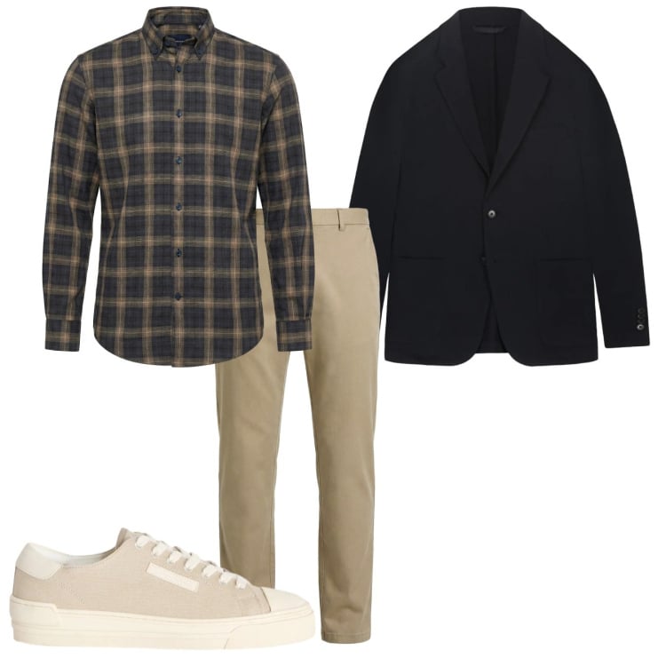 Outfit uomo - Total look #2374322. Stile Casual per Tutti i giorni. Abbinamento con sneakers, pantaloni chino, camicie, giacche.