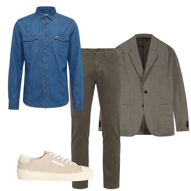 Outfit uomo - Total look #2374327. Stile Casual per Tutti i giorni. Abbinamento con sneakers, pantaloni, camicie, giacche.