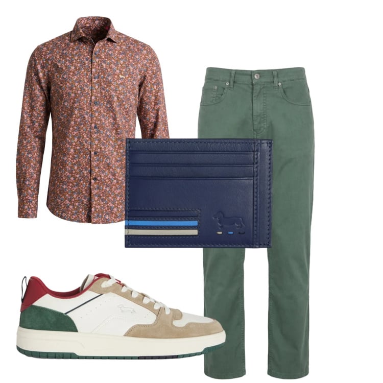 Outfit uomo - Total look #2374361. Stile Casual per Tutti i giorni. Abbinamento con sneakers, portafogli, pantaloni, camicie.