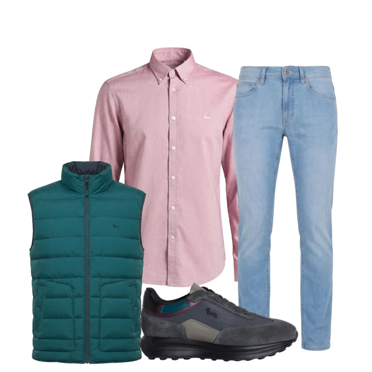 Outfit uomo - Total look #2374419. Stile Trendy per Tutti i giorni. Abbinamento con camicie, jeans, sneakers, piumini.