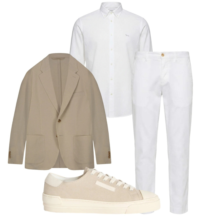 Outfit uomo - Total look #2374421. Stile Trendy per Serata speciale. Abbinamento con sneakers, camicie, pantaloni chino, giacche.