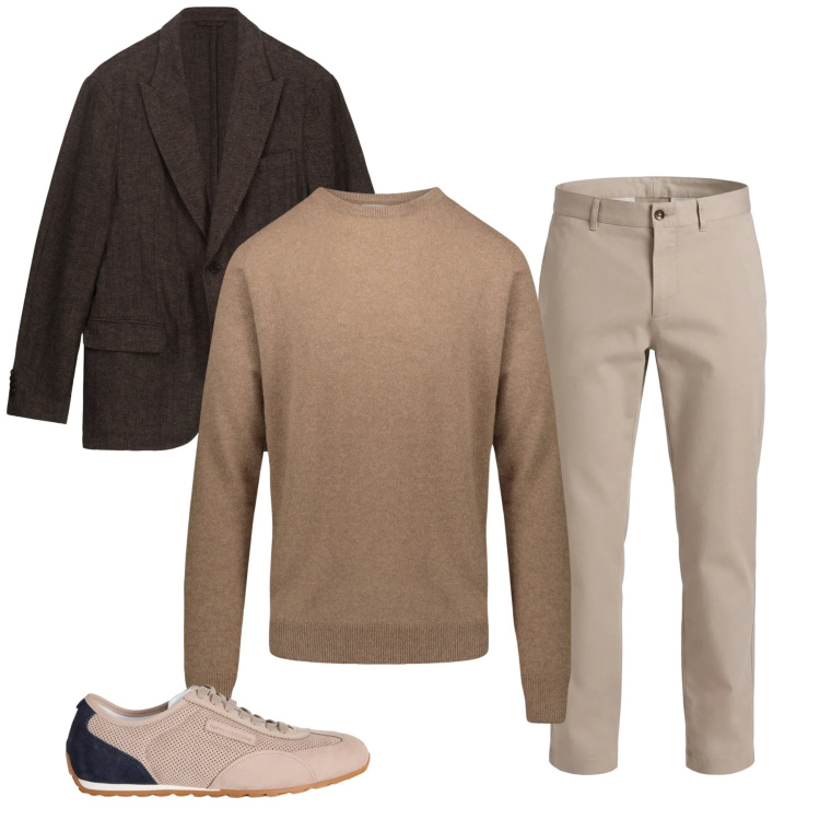 Outfit uomo - Total look #2374430. Stile Casual per Tutti i giorni. Abbinamento con sneakers, pantaloni cargo, maglieria, giacche.